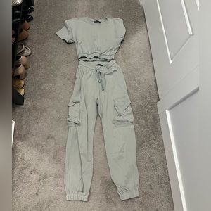 Zara light green sweat suit